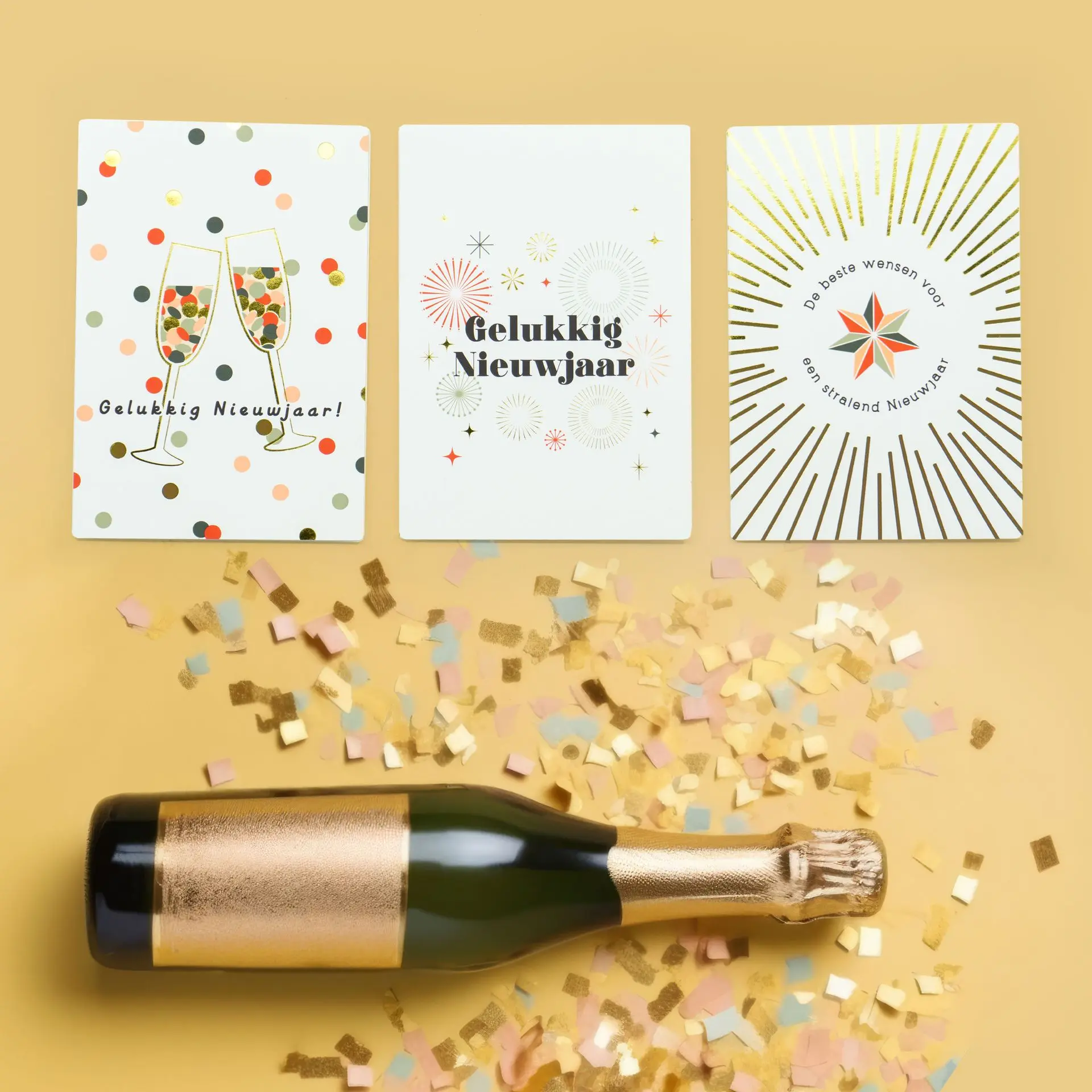 wenskaarten nieuwjaar en eindejaar