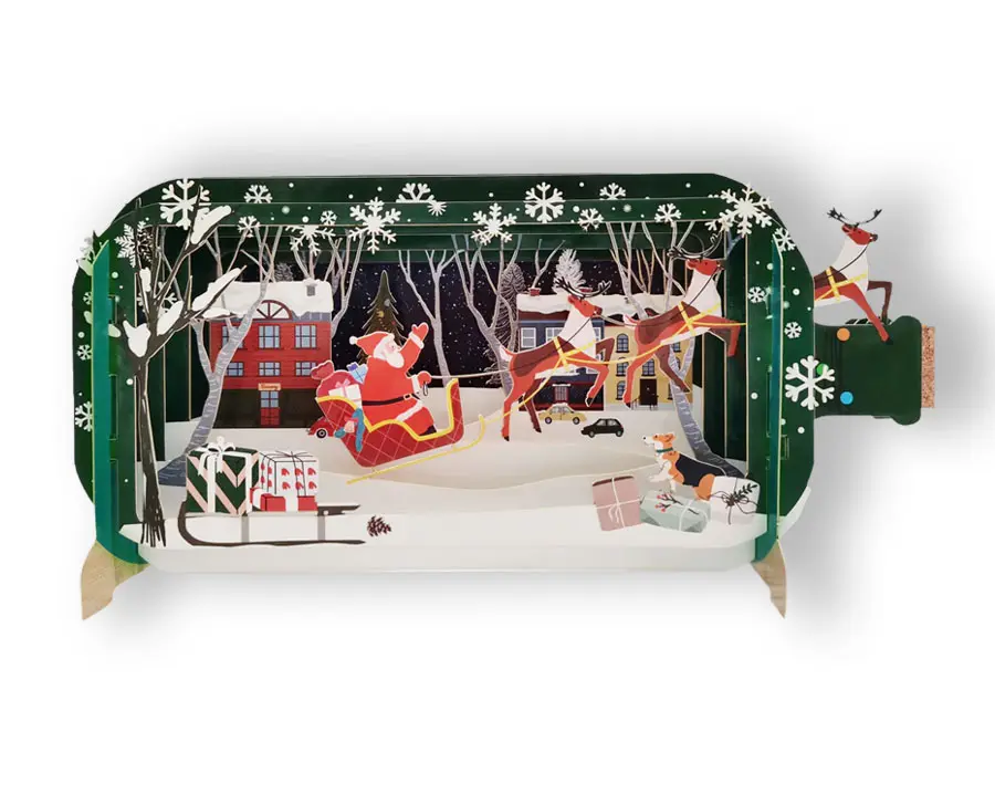 3D Wenskaart Message in a Bottle - Kerstslee