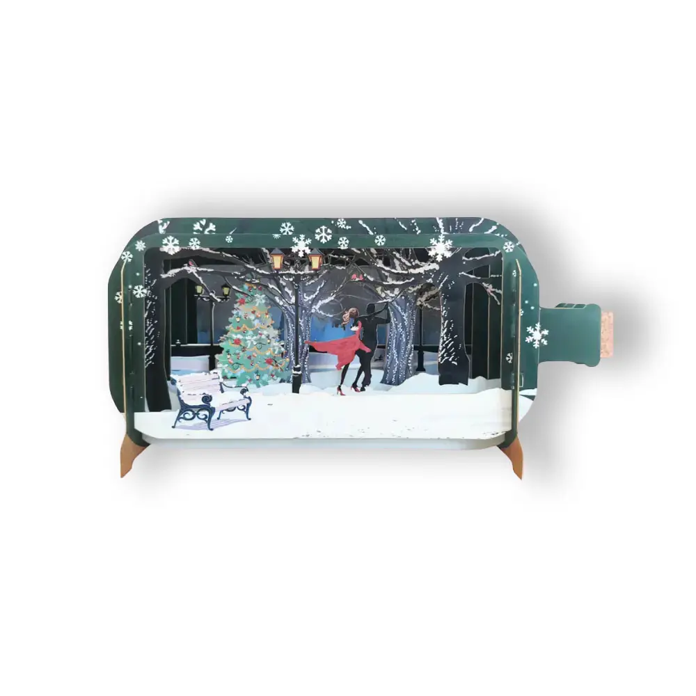 3D Wenskaart Message in a Bottle - Dansend Koppel