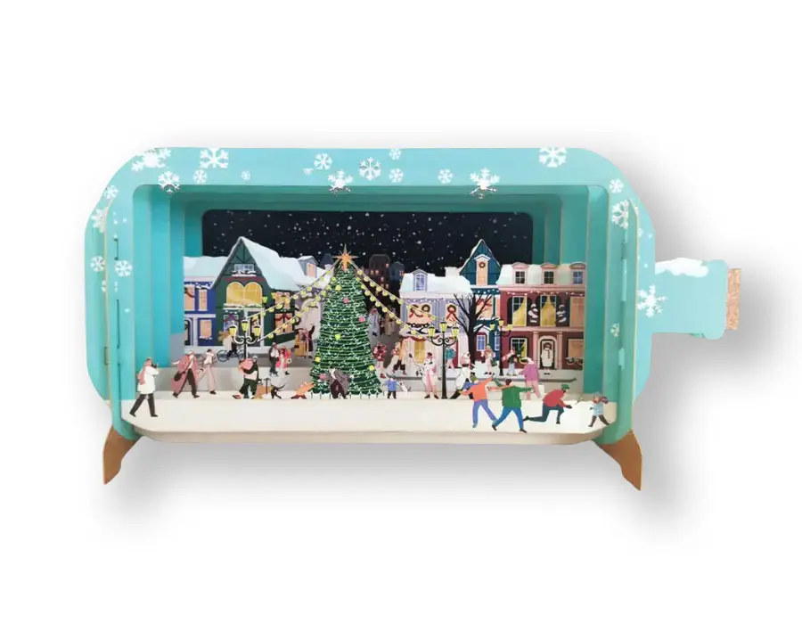 3D Wenskaart Message in a Bottle - Ijspiste