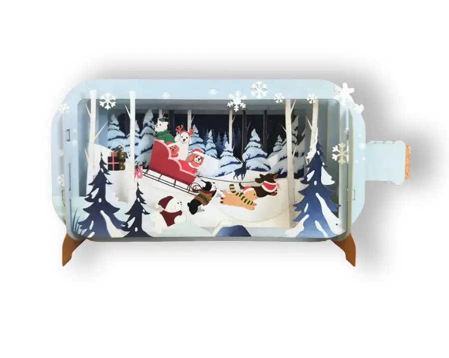 3D Wenskaart Message in a Bottle - Honden