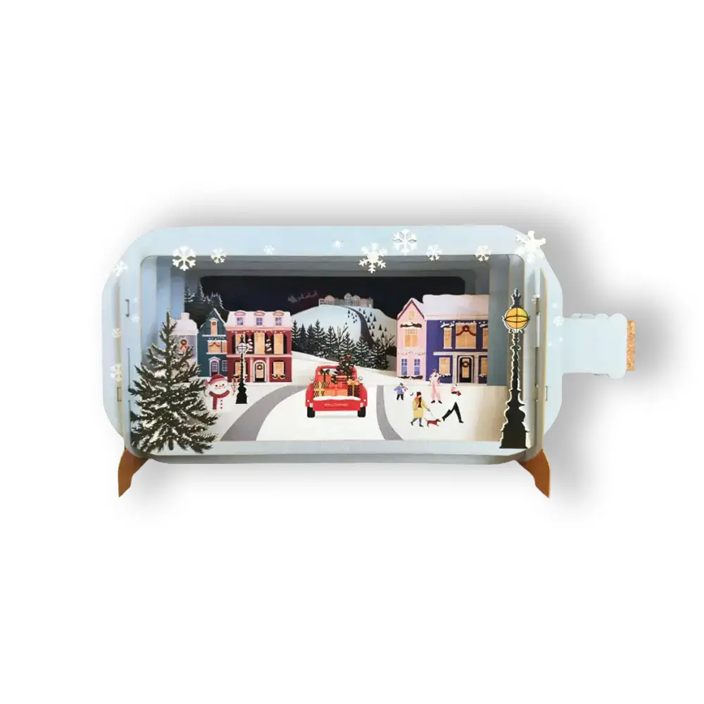 3D Wenskaart Message in a Bottle - Auto