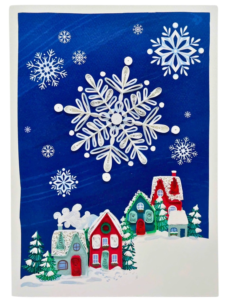 Wenskaart Origamo - Sneeuwlandschap 