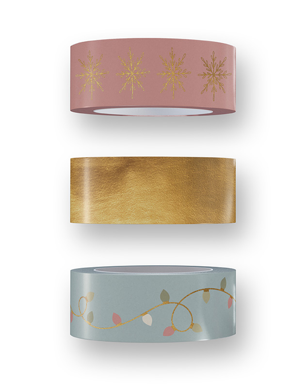 Masking Tape Pink - Gold - Blue