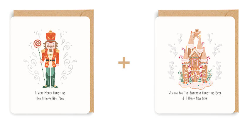 Doosje 8 wenskaarten - 2 designs Little Stories 7214