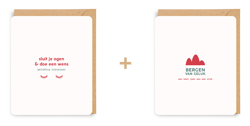 Doosje 8 wenskaarten - 2 designs Quotopia 7344