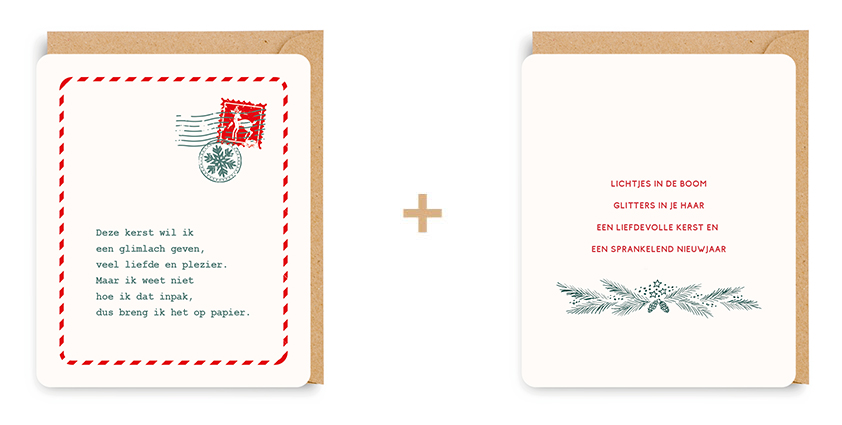 Doosje 8 wenskaarten - 2 designs Quotopia 7468