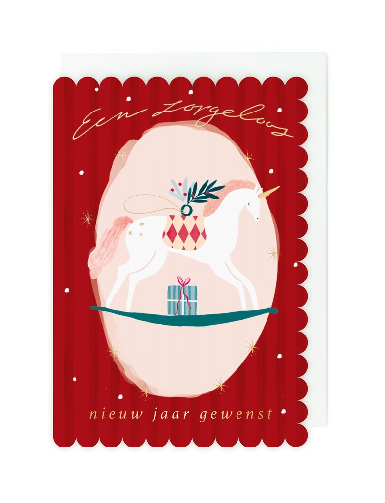 Doosje 8 wenskaarten FF- Een knus en een warm nieuw jaar gewenst