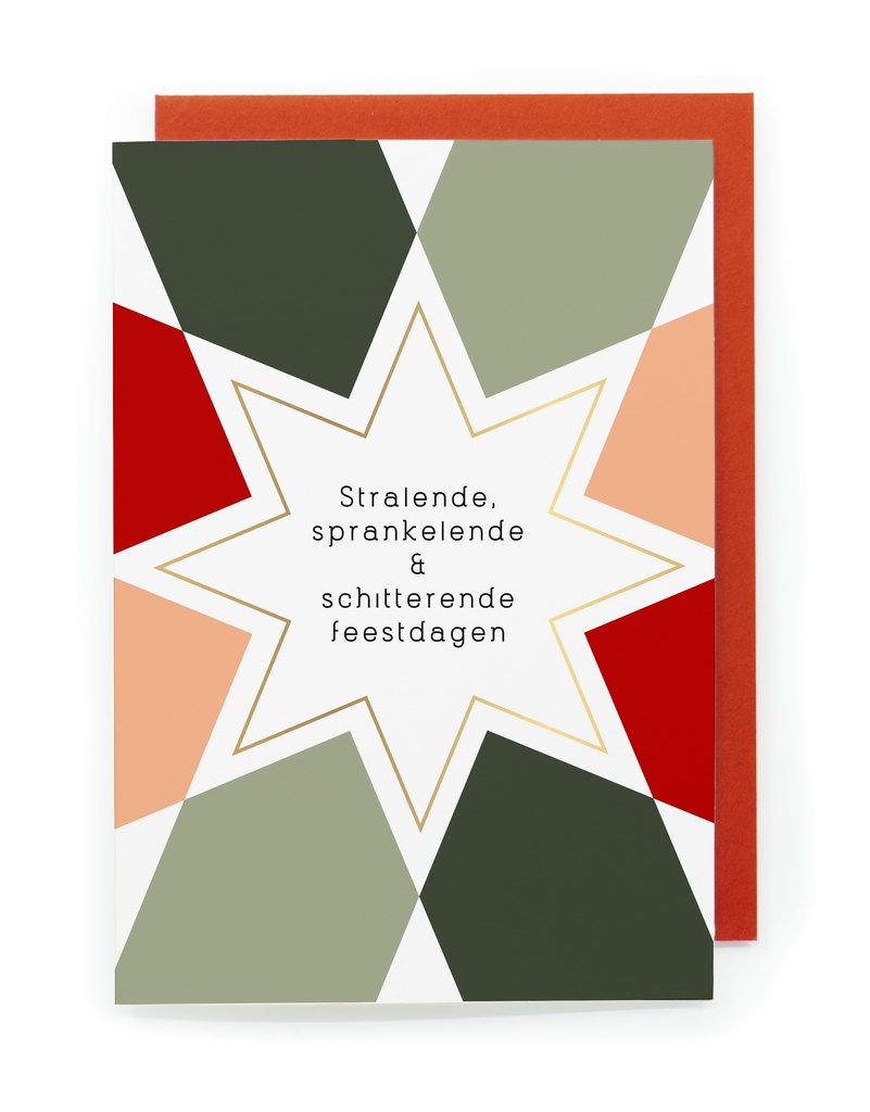 Doosje 8 wenskaarten JJ - Stralende, sprankelende en schitterende feestdagen!