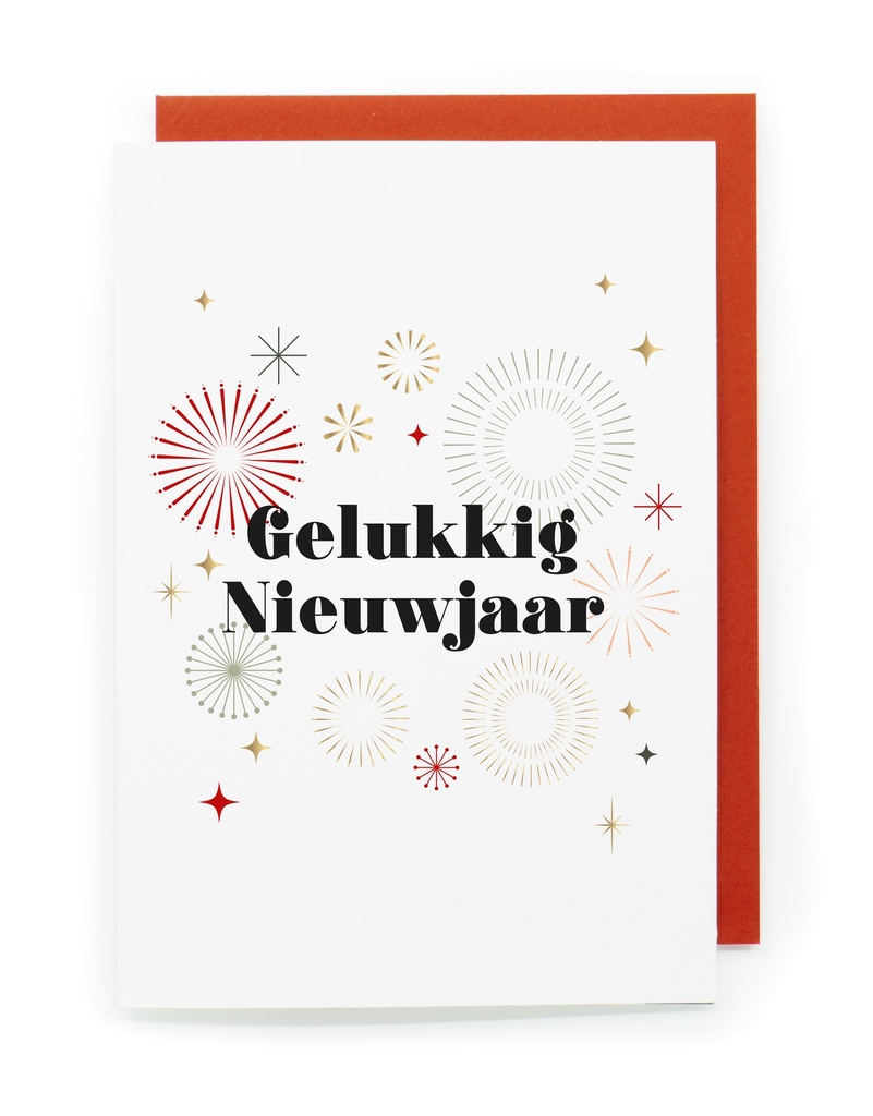 Doosje 8 wenskaarten JJ - Gelukkig Nieuwjaar