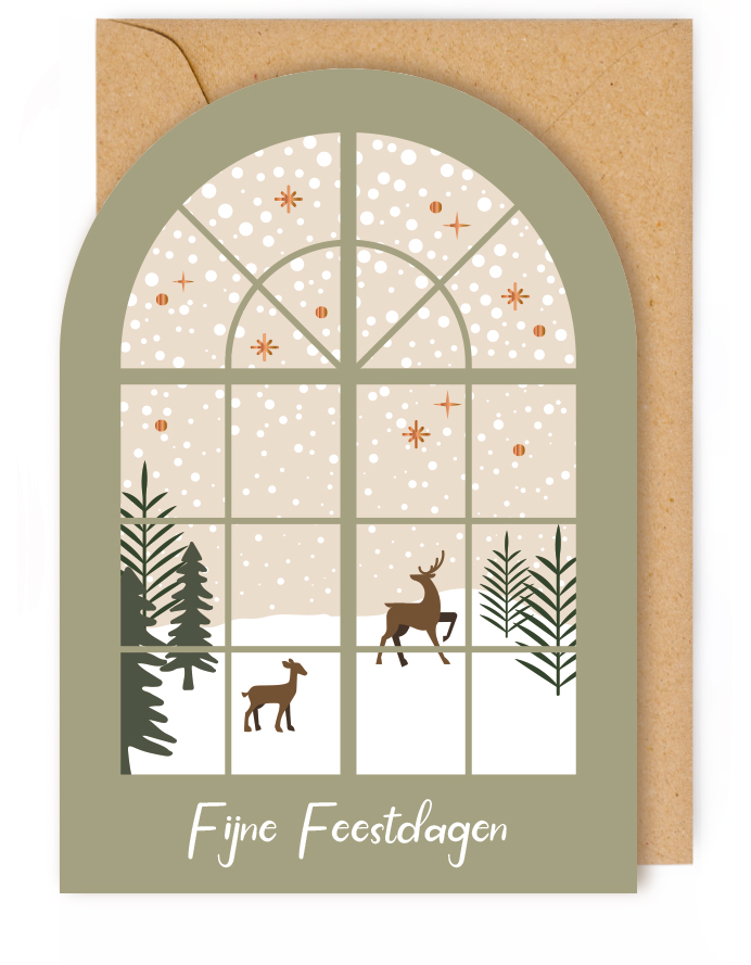 Doosje 8 wenskaarten DTE - Fijne Feestdagen