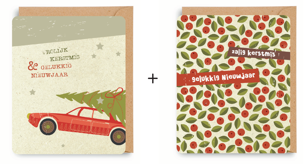 Doosje 8 wenskaarten - 2 designs Justainble 1636