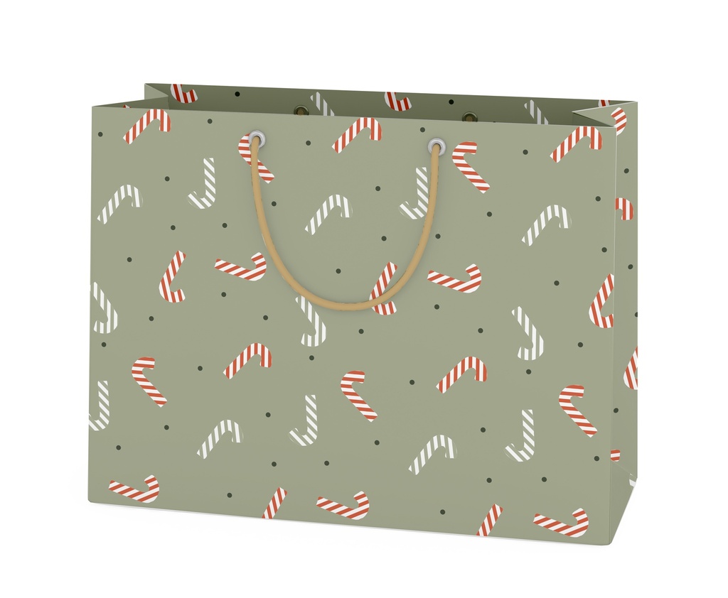 Geschenkzakje Candy Canes - 22 x 18 cm