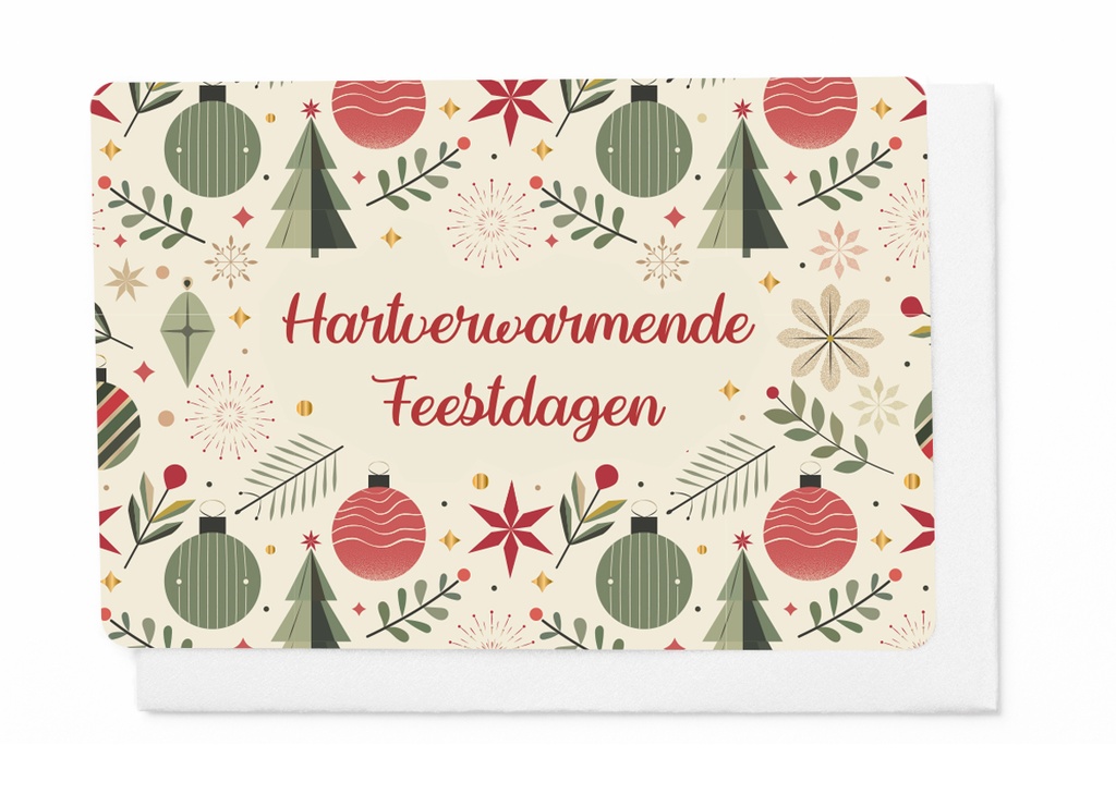 Pakje 5 wenskaarten - Hartverwarmende Feestdagen