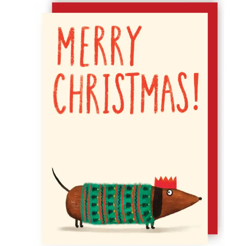 Wenskaart CR - Merry Christmas Dog