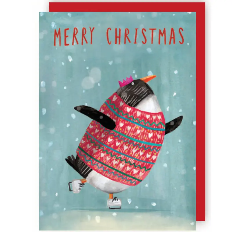 Wenskaart CR - Kerst Pinguïn