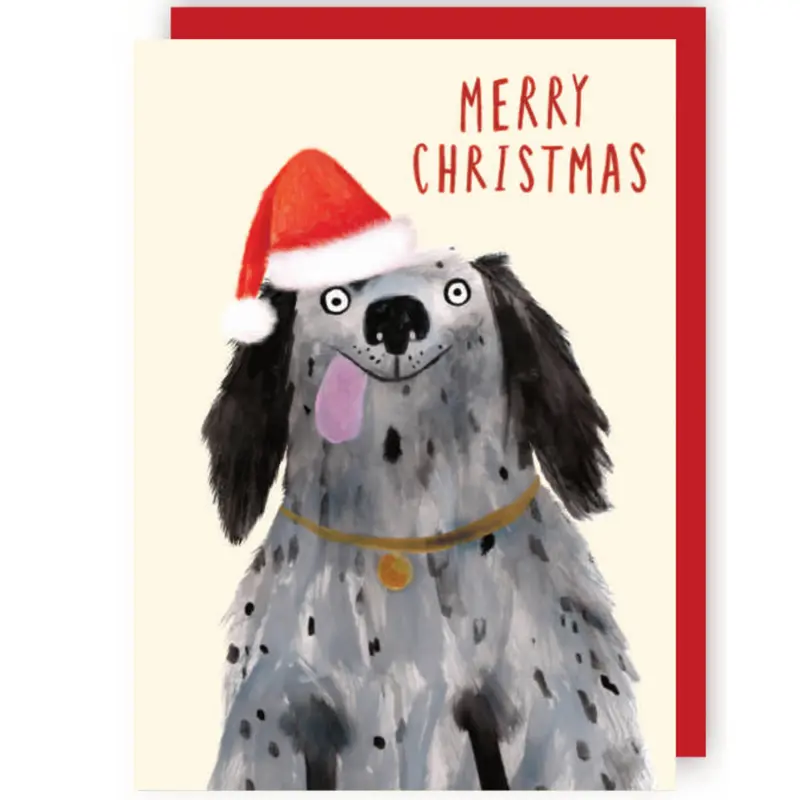 Wenskaart CR - Kerst Spaniel