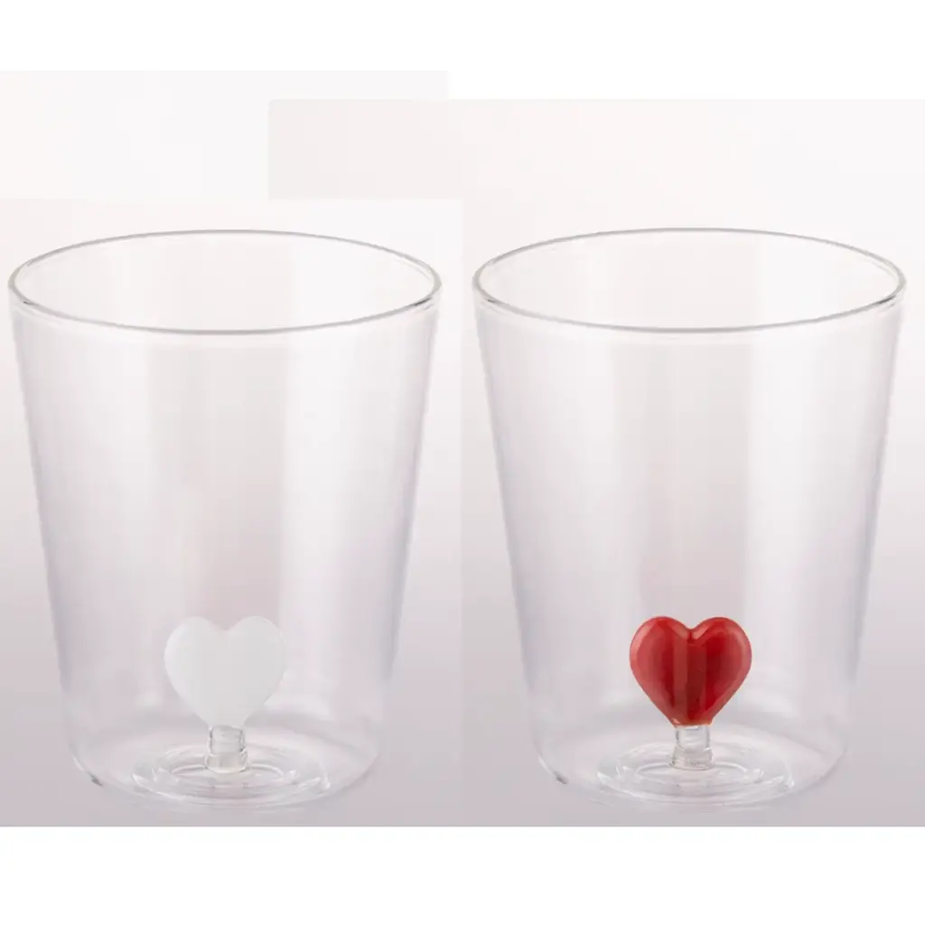 Hartjes set van 2 glazen