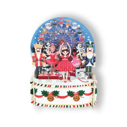 [AJDXPOP054] 3D Pop-Up Wenskaart Notenkraker - Ballerina