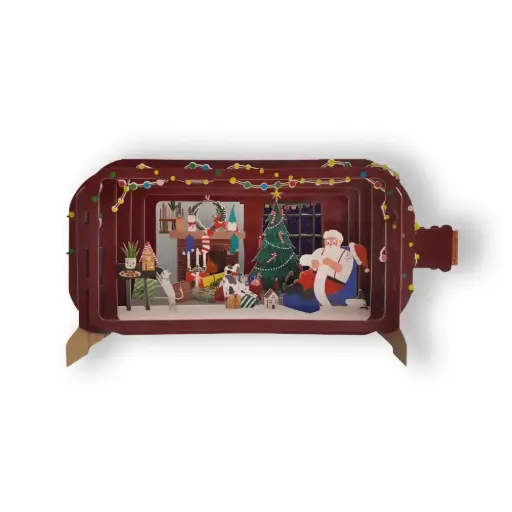 [AJDXMIB116] 3D Wenskaart Message in a Bottle - Huis van de Kerstman