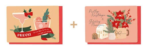 [ETFFX7253] Doos met 10 wenskaarten - 2 designs Flock 02