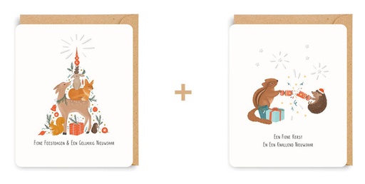 [ETLS7208] Doosje 8 wenskaarten - 2 designs Little Stories 7208