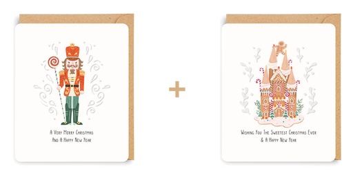 [ETLS7214] Doosje 8 wenskaarten - 2 designs Little Stories 7214