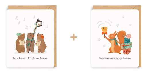 [ETLS7304] Doosje 8 wenskaarten - 2 designs Little Stories 7304