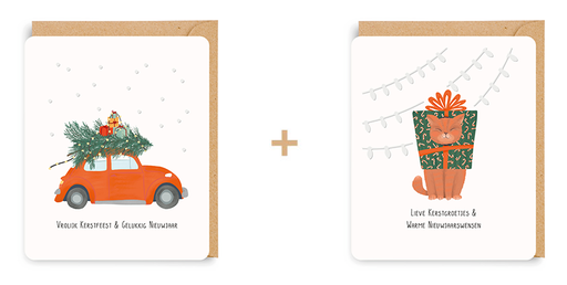 [ETLS7305] Doosje 8 wenskaarten - 2 designs Little Stories 7305