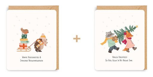 [ETLS7457] Doosje 8 wenskaarten - 2 designs Little Stories 7457