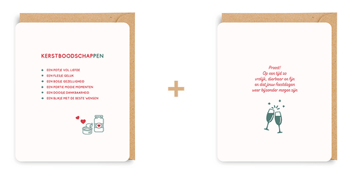 [ETQT7309] Doosje 8 wenskaarten - 2 designs Quotopia 7309