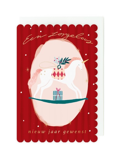 [ETFLU7605] Doosje 8 wenskaarten FF- Een knus en een warm nieuw jaar gewenst