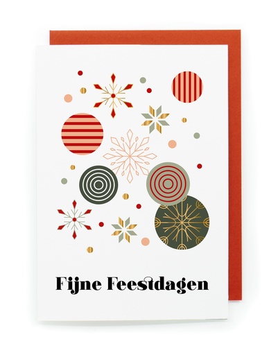 [ETJJ7556] Doosje 8 wenskaarten JJ - Fijne Feestdagen