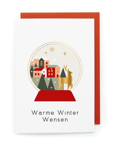 [ETJJ7559] Doosje 8 wenskaarten JJ - Warme Winter Wensen