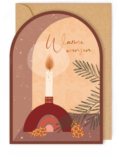 [ETDTE7315] Doosje 8 wenskaarten DTE - Warme Wensen