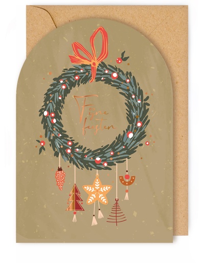 [ETDTE7514] Doosje 8 wenskaarten DTE - Fijne Feesten