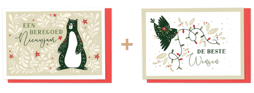 [ETNN7483] Box 10 wenskaarten - 2 designs Nordic Noël 7483