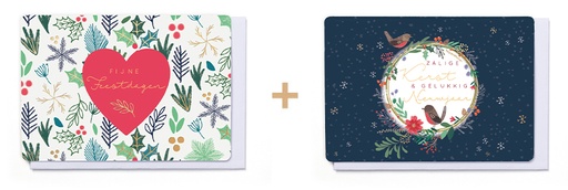 [ETLD04] Box 10 wenskaarten - 2 designs Laura Darrington 