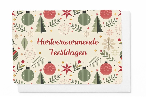 [ETKP366] Pakje 5 wenskaarten - Hartverwarmende Feestdagen