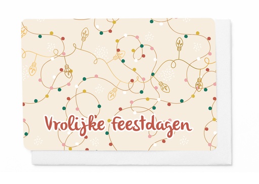 [ETKP369] Pakje 5 wenskaarten - Vrolijke Feestdagen