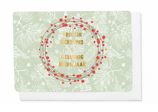 [ETKP373] Pakje 5 wenskaarten - Vrolijk Kerstmis & Gelukkig Nieuwjaar