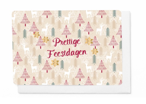 [ETKP374] Pakje 5 wenskaarten - Prettige Feestdagen