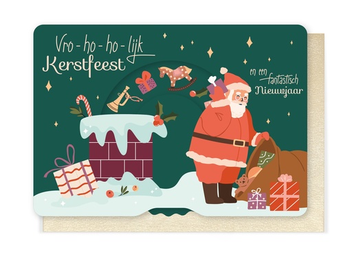 [ETASS7265] Wenskaart ET - Vro-ho-ho lijk Kerstfeest en een fantastisch Nieuwjaar