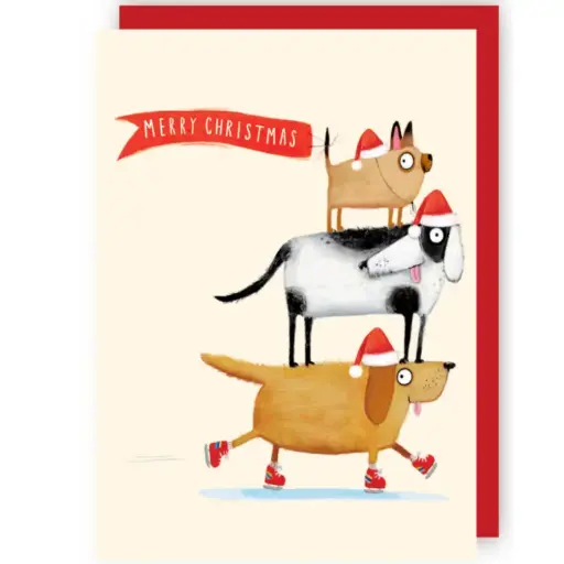 [CRX003] Wenskaart CR - Kerst Skate Dogs