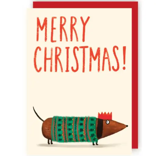 [CRX011] Wenskaart CR - Merry Christmas Dog